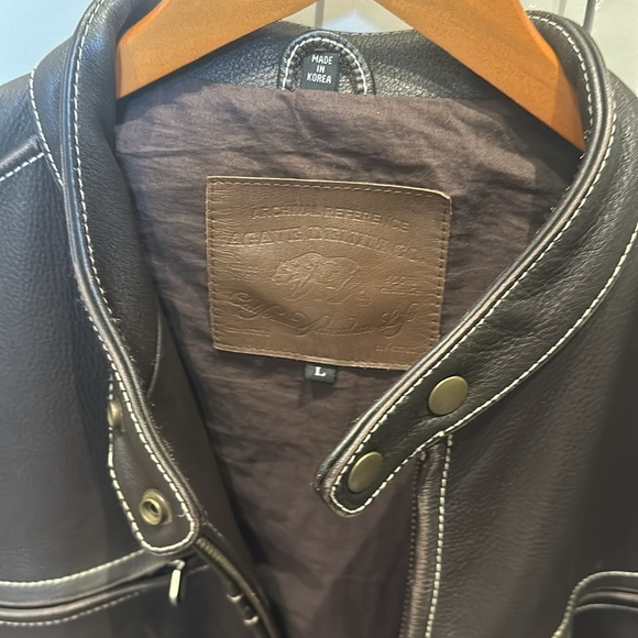 Leather jacket, agave denim men’s L - Picture 2 of 15
